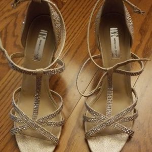 INC rhinestone strappy dress sandals